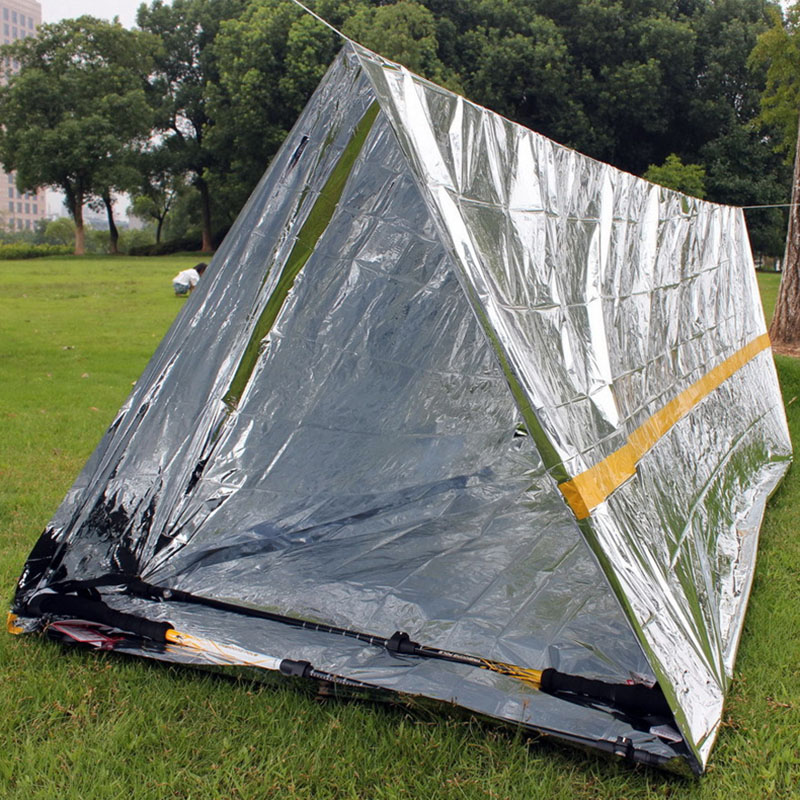 20pcslot 240160cm Waterproof Sliver Mylar Thermal Survival Shelter Emergency shelter for Camping tent Sporting Outdoor DHL