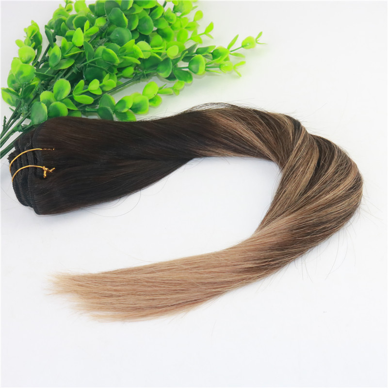 8A 7pieces 120gram Clip In Human Hair Extensions Balayage Dark Brown Highlights Brazilian Human Remy Hair Virgin