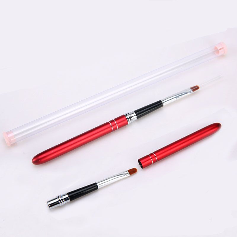 10 Colors Different Sizes Nail ASet With Copper Handle Design 10 Pcs/Set Polish Nylon UV Gel Painting Nail Brushes