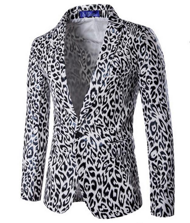 Wholesale- 2017 New Men's Fashion Cool Dance Nightclub Suit Jacket Men White Leopard Leopard Print Jacket Suit Design Size XXXL, Black
Wholesale- 2017 New Men's Fashion Cool Dance Nightclub Suit Jacket Men White Leopard Leopard Print Jacket Suit Design Size XXXL, Black