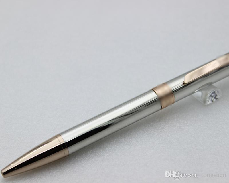 gift pen writing supplies Oblique head metal bright silver style office and scool ballpoint pen With r-x word от DHgate WW