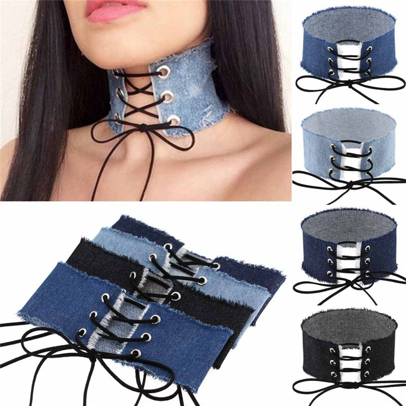 Wide Jean Chokers Necklace Collar Bandage lace Ties adjustable Necklaces for Women Fashion Jewelry will and sandy
Wide Jean Chokers Necklace Collar Bandage lace Ties adjustable Necklaces for Women Fashion Jewelry will and sandy