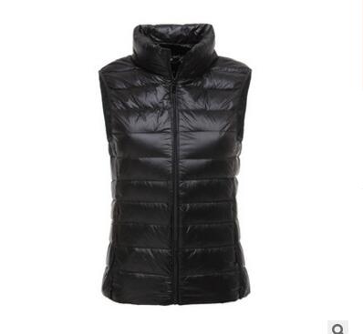 90% white duck down women vest winter Ultra Light Duck Down Vest sleeveless Jacket waistcoat autumn red black white blue vest