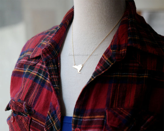 10PCS Outline New York State Necklaces NY Map America USA Necklaces for Hometown Souvenir Gifts