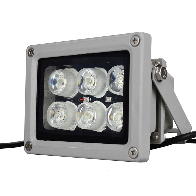 1pcs 12V outdoor Array White-Light Lamp 6 High Power LED Array illuminator night vision for CCTV Camera