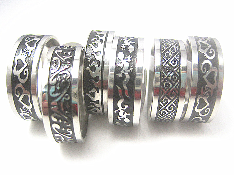 wholesale 50PCs/lot mixed styles silver men's 8mm stainless steel fashion etching rings large sizes brand new, Slivery;golden
wholesale 50PCs/lot mixed styles silver men's 8mm stainless steel fashion etching rings large sizes brand new, Slivery;golden