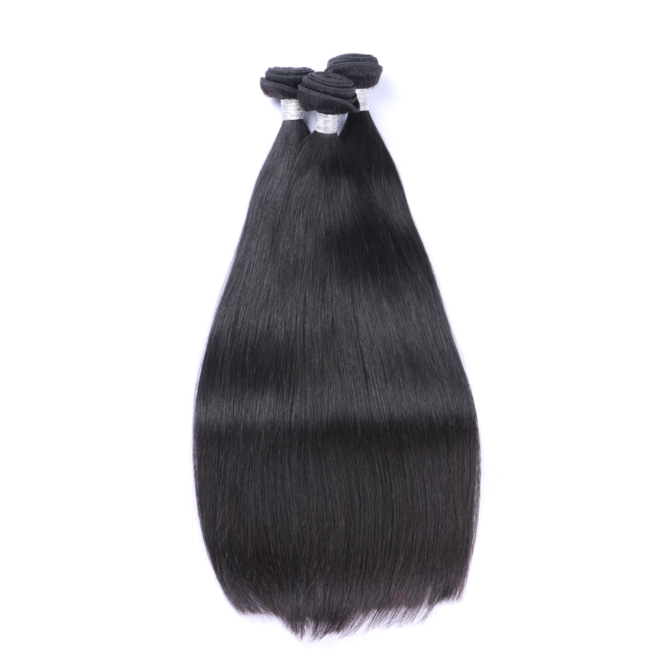 Brazilian Straight Hair Unprocessed Malaysian Human Hair Weave Bundles Malaysian Hair Extensions 3Pcs Lot Natural Black Can Be Dyed