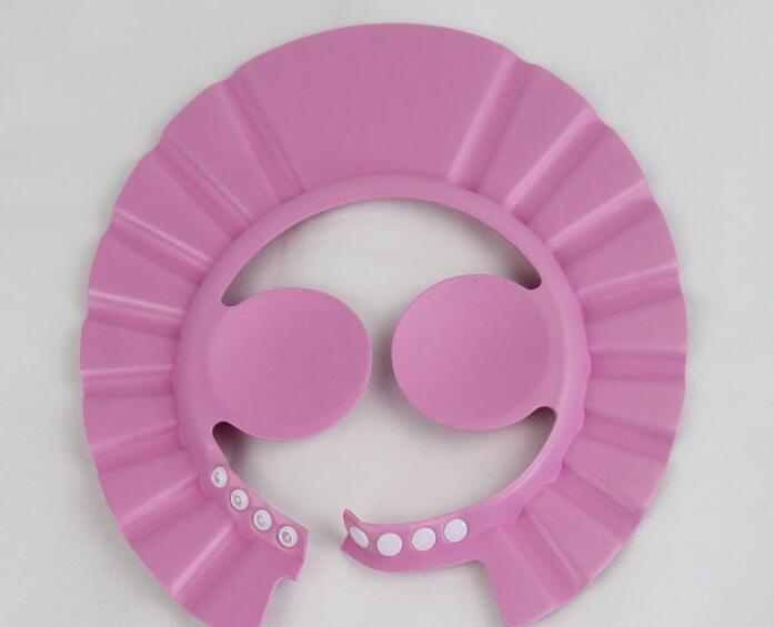 Baby Kids Shampoo Cap Adjustable EVA Foam Bath Shower Cap Hat Wash Hair Shield Pink/Blue/Yellow G588