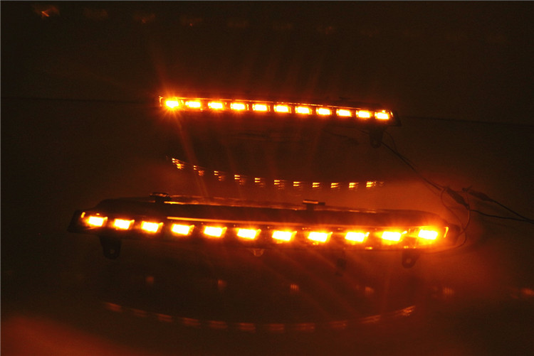 For Audi Q7 2006 2007 2008 2009 06-09 LED Daytime Running Light 2pcs/set DRL Waterproof ABS DC12V DRL Fog Lamp Decoration shipping by DHL
