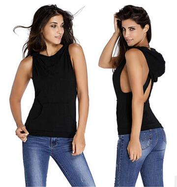 Women' Clothing 2017 Casual Women Dropped Armhole Tank Top Cotton Sleeveless Hoodie Tee Shirts Vest Fitness Hooded Sweatshirt, Black
Women' Clothing 2017 Casual Women Dropped Armhole Tank Top Cotton Sleeveless Hoodie Tee Shirts Vest Fitness Hooded Sweatshirt, Black