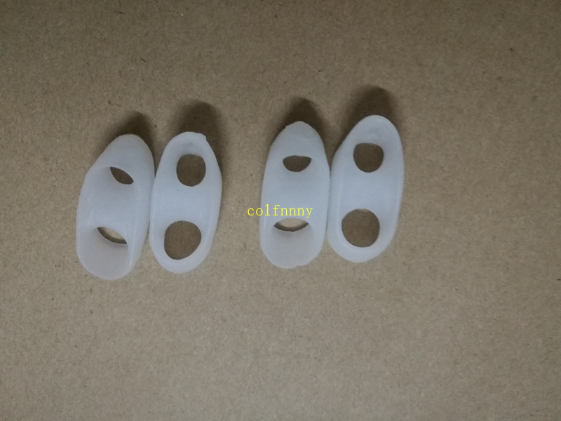 100pairs/lot Fast Shipping silicone little toe varus overlapping separation 2 ring orthotics foot care set