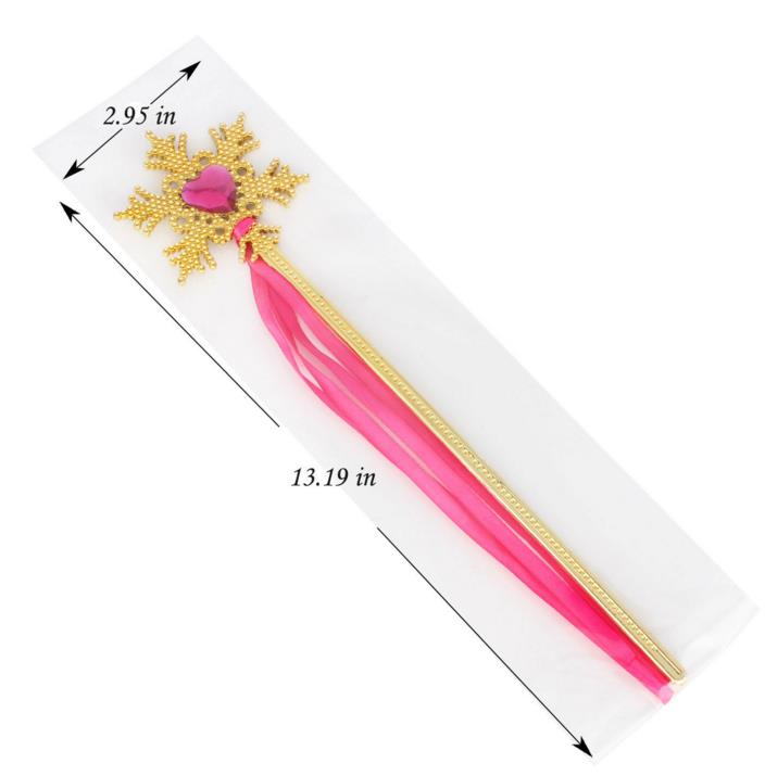 Fairy Gold snowflake ribbons wand streamers XMAS wedding party Cos Princess gem sticks magic wands confetti kids birthday favors