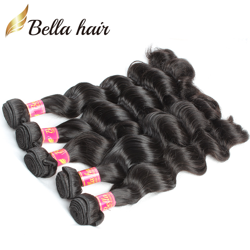 Peruvian Human Hair Weft Extensions Loose Deep Wave Curl 9A Queen Weave 3 or 4 Bundles Factory Vendor