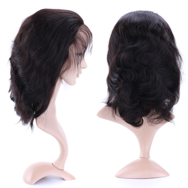 130 Density Brazilian Human Virgin Hair Full Lace Wigs With Baby Hair Body Wavy Lace Front Wigs For Black Women