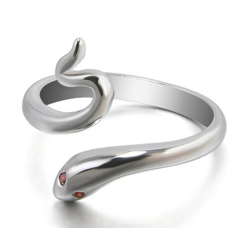 The new hot fashion cute animal dolphin ring opening minimalist temperament fox snake ring wings