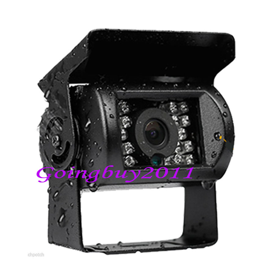 2x 4Pin 18 LED IR Car Reversing Camera Free 15m Cable + 9" LCD Monitor for Bus Truck Fast shipping