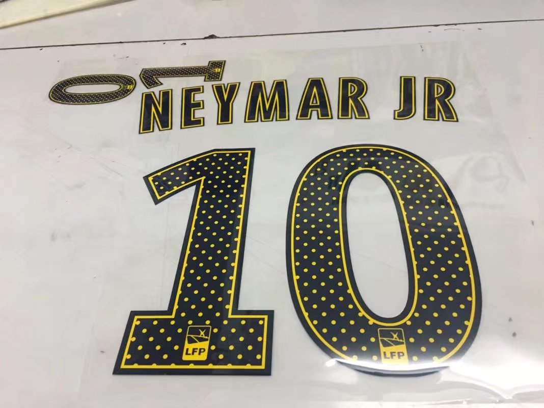2017 2018 Paris NEYMAR JR Euro Champions Soccer jerseys Hot print name set NEYMAR JR 10# name set