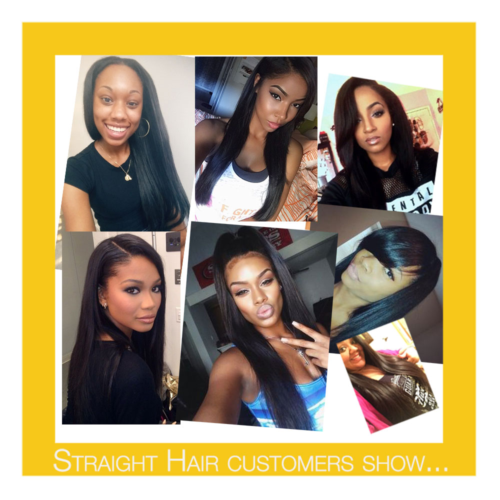 Brazilian Straight Virgin Hair Weaves 3 Bundles With 13x4 Ear to Ear Lace Frontal Closure Peruvian Indian Malaysian Remy Human Hair Closures