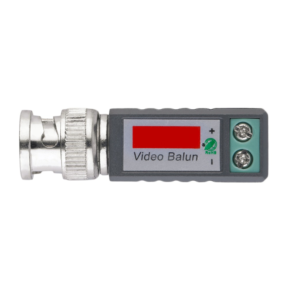 2pcs Camera CCTV Coax CAT5 To BNC Male Video Passive Balun UTP Transceiver Connector Passive Transceivers