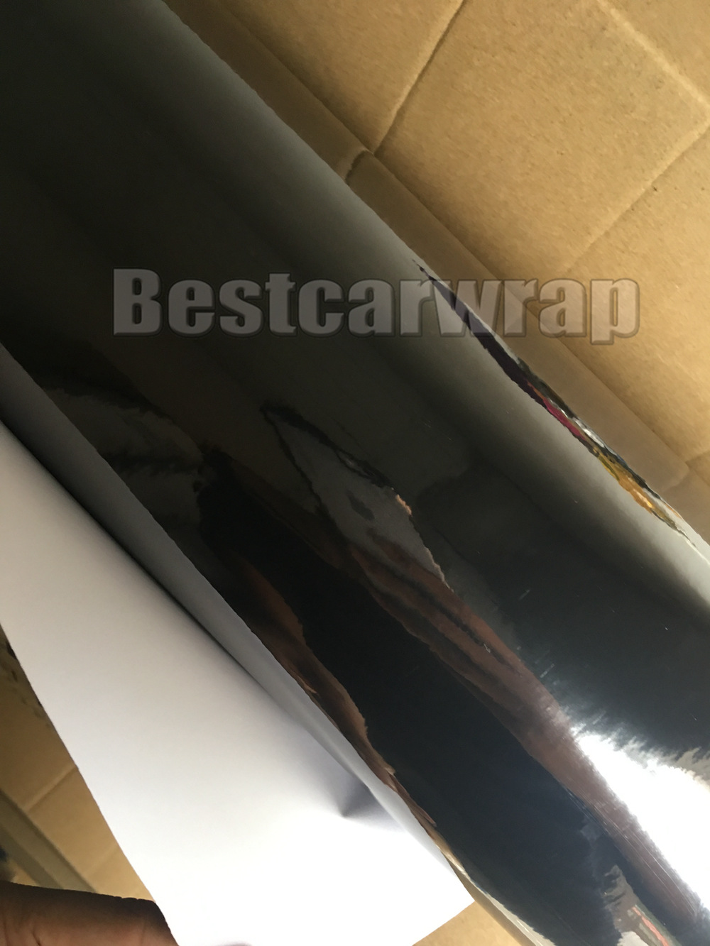 High stretchable Black Chrome Vinyl Wrap Chrome Mirror Foil For Car Wrap Air Bubble Free Size:1.52*20M/Roll (5ft x 65ft)