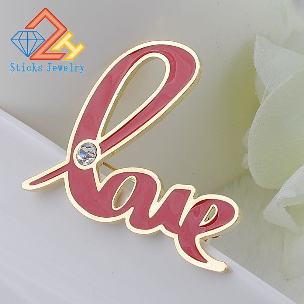 Fashion Women Jewelry Pink Enamel Brooch Gold-color Letter LOVE Carriage Hijab Shawl Scarf Scarves Buckle Clips
Fashion Women Jewelry Pink Enamel Brooch Gold-color Letter LOVE Carriage Hijab Shawl Scarf Scarves Buckle Clips