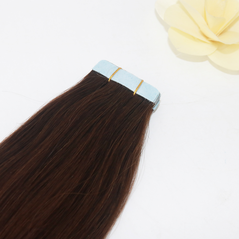 Evermagic 20pcs 50g Two Tone Color#3 Fading to #24 Mixed Honey Blonde Colorful Highlight Balayage Seamless Tape in Human Hair Extensions