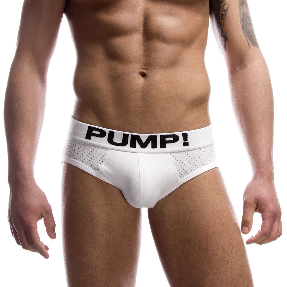 Gauges Men039s Touchdown Classic Briefs PUMP Breathable Net Briefs Cotton Slip Calzoncillos Underwear Sexy Undies Black White S M L