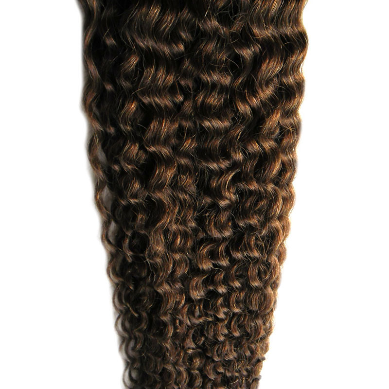 #4 Dark Brown human hair bundles 100g curly weave human hair 1pcs deep curly brazilian hair weave,no shedding, tangle free