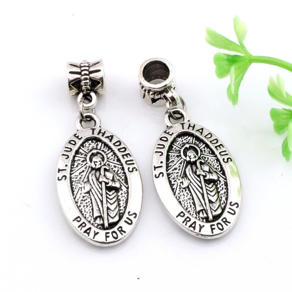 Hot ! 100pcs Antique Silver Alloy ST. JUDE THADDEUS Charms Dangle Bead Fit Charm Bracelet 16X 41MM DIY Jewelry
Hot ! 100pcs Antique Silver Alloy ST. JUDE THADDEUS Charms Dangle Bead Fit Charm Bracelet 16X 41MM DIY Jewelry