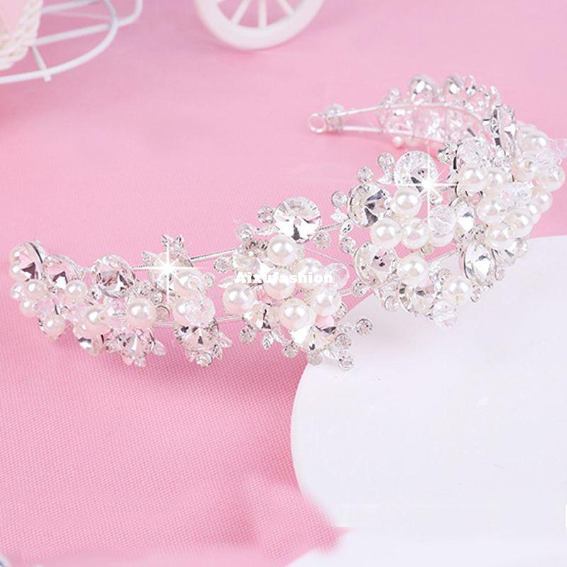 Western Wedding Hair Accessories Jewelry Handmade Silver Crystal Pearl Vine Flower Crown And Tiara Baroque Bride Bridal Headband, Slivery;golden
Western Wedding Hair Accessories Jewelry Handmade Silver Crystal Pearl Vine Flower Crown And Tiara Baroque Bride Bridal Headband, Slivery;golden