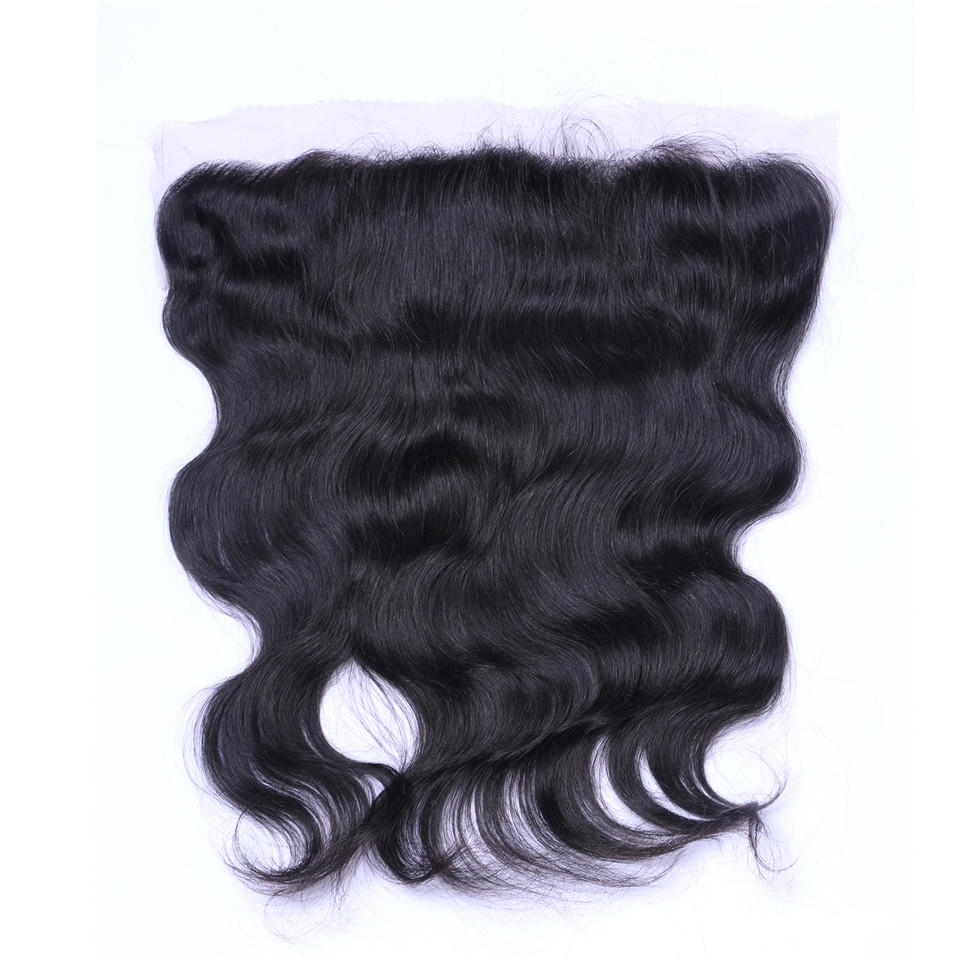 Free shipping Body Wave Human Hair 13x4 Lace Frontal Closure Pre Plucked Natural Hairline Closures