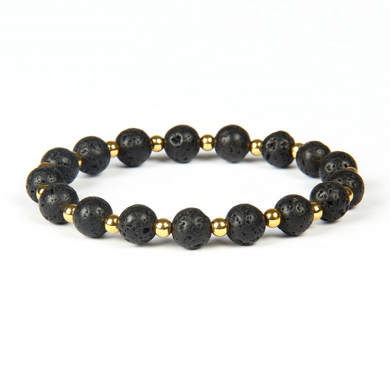 Mens Summer Bracelets Wholesale Black Lava Rock Stone Beads with 4mm Gold Brass Cz Beads Energy Beaded Bracelets, Golden;silver
Mens Summer Bracelets Wholesale Black Lava Rock Stone Beads with 4mm Gold Brass Cz Beads Energy Beaded Bracelets, Golden;silver