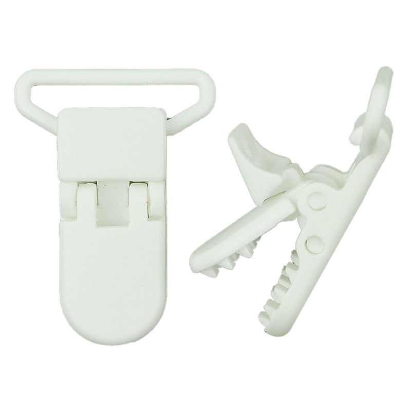Wholesale-hot Colored Plastic Suspender Soother Pacifier Holder Dummy Clips For Baby Accessories