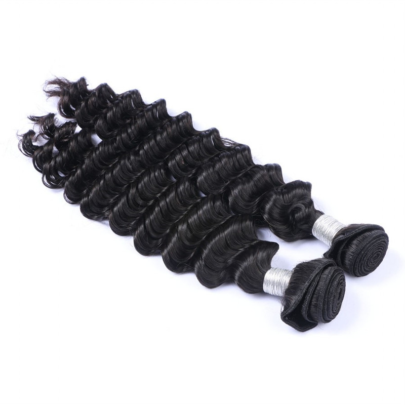 Wholesale Price Natural Color Brazilian Hair Deep Wave 100% Human Hair Remy Hair Extension 100G Per Piece