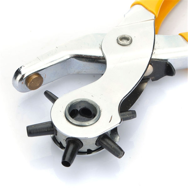 6 Size Revolving Leather Strap Watch for Band Belt Hole Punch Puncher Hand Plier Watch Repair Tool