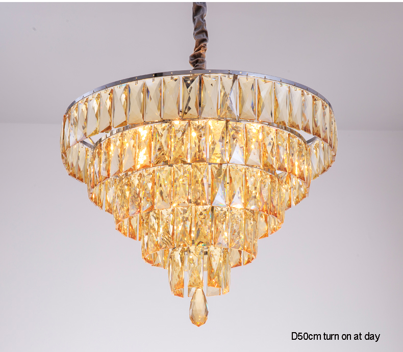 K9 Crystal Chandelier Modern American Crystal Chandeliers Lights Fixture Home Indoor Lighting Bed Dining Room Hotel Hanging Pendant Lamps