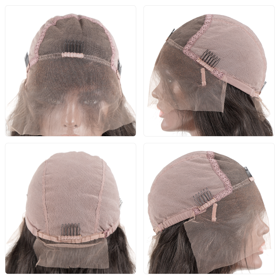 HD transparent 360 Lace Frontal Wig PrePlucked kinky straight Human Hair braided Wigs Brazilian 130% Density natural Laces Front for black Women