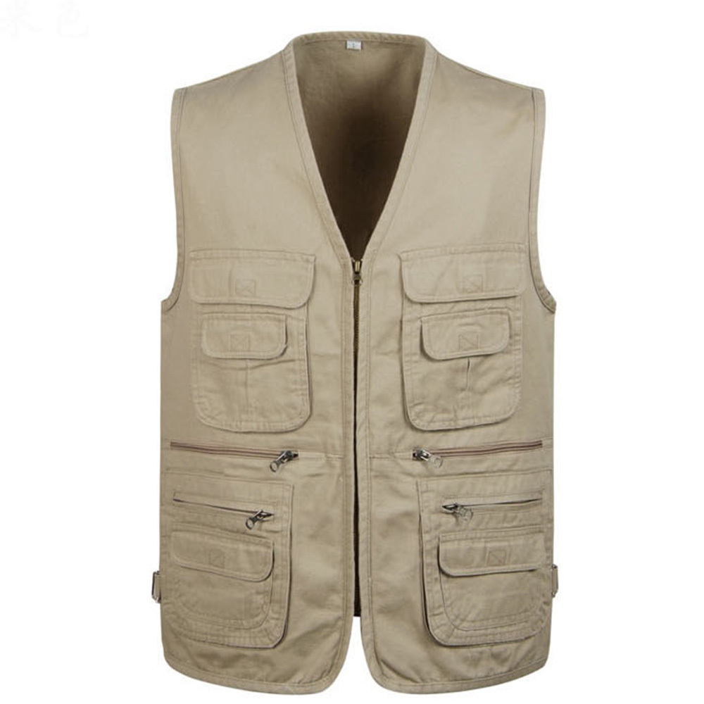 Wholesale- New Men Vests Denim Sleeveless Jacket Vest Red/Black Shooting Vest With Many Pocket Size L-4XL, Beige
Wholesale- New Men Vests Denim Sleeveless Jacket Vest Red/Black Shooting Vest With Many Pocket Size L-4XL, Beige