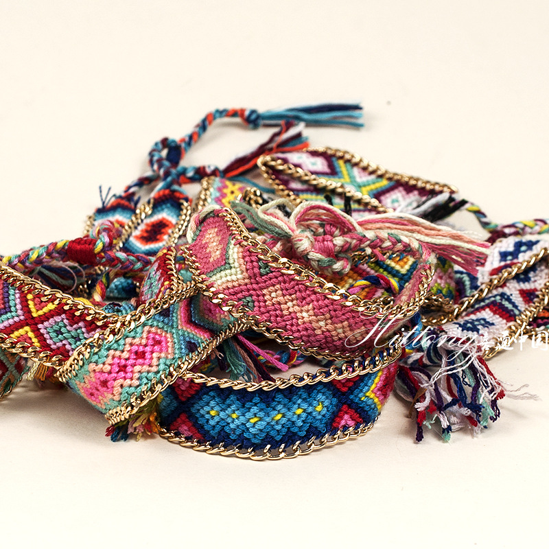 Hot unisex Nepal friendship bracelets National wind Handmade geometry chain bracelets bohemian colorful cotton bracelets free shipping
Hot unisex Nepal friendship bracelets National wind Handmade geometry chain bracelets bohemian colorful cotton bracelets free shipping