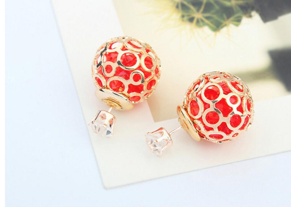 New Double Pearl Earrings, CZ Zircon Studs Crystal Ball Earrings Hallow Ball Crystal Ball Double Sided Pearl Earrings
New Double Pearl Earrings, CZ Zircon Studs Crystal Ball Earrings Hallow Ball Crystal Ball Double Sided Pearl Earrings