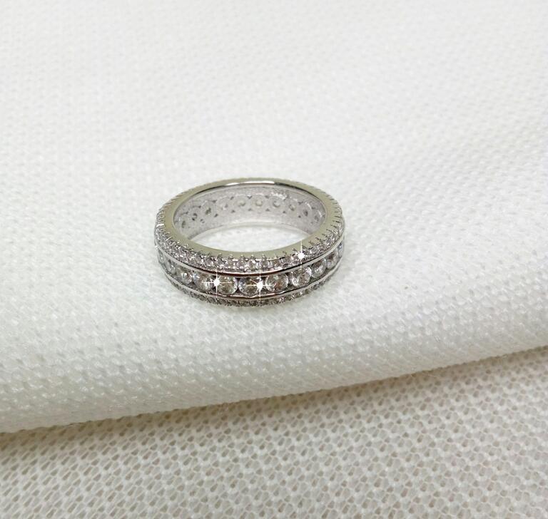 Victoria Wieck Women Fashion Jewelry 925 Sterling Silver Full White Sapphire Simulated Diamond Gemstones Women Round Ring Gift Size 5-11
