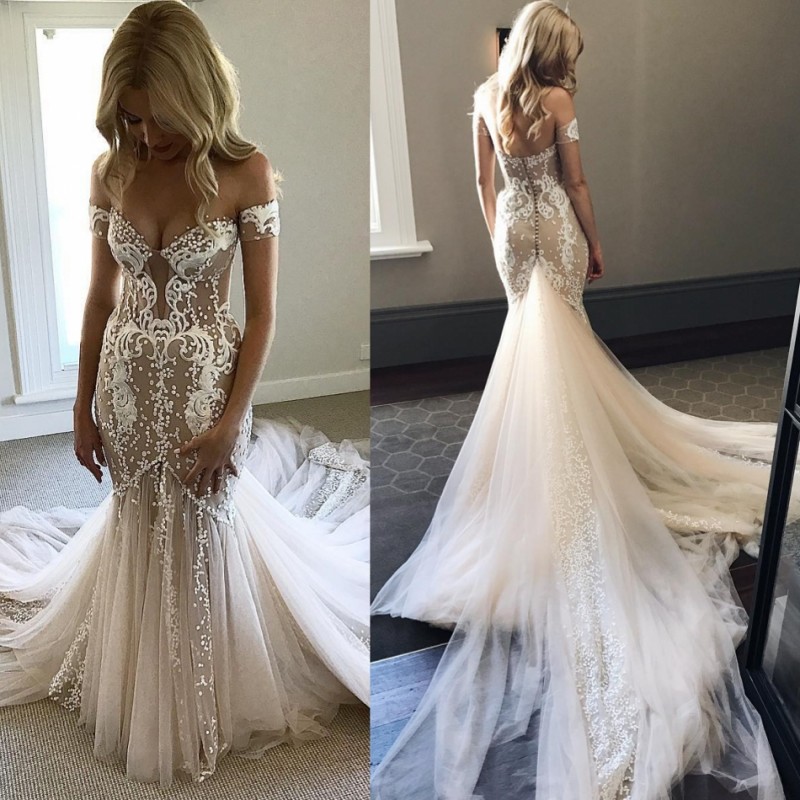 Sweetheart Sexy Beach Wedding Dresses With Sleeve Lace Applique Sweep Train Plus Size Wedding Gown Backless Bohemian Bridal Dress
