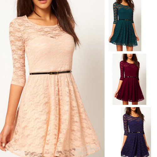 TCH160441 Sexy Women Ladies Slim Spoon Neck 3/4 Sleeve Perspectivity Lace Sakter Dress With Belt 4 COLORS Plus Size, Green
TCH160441 Sexy Women Ladies Slim Spoon Neck 3/4 Sleeve Perspectivity Lace Sakter Dress With Belt 4 COLORS Plus Size, Green