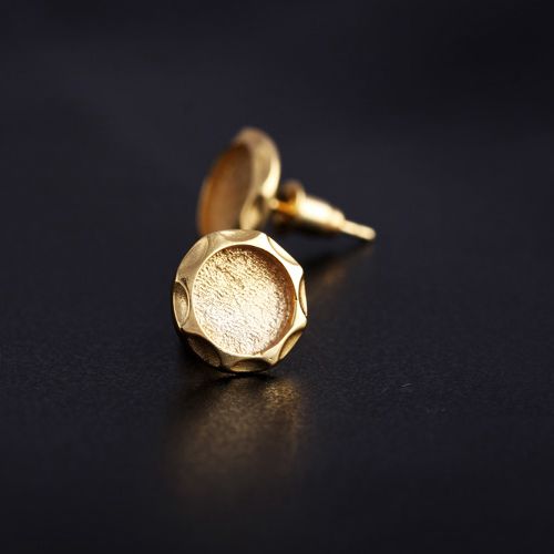 925 Sterling Silver Semi Mount Stud Earrings for Women Setting Party Trendy Fine Jewelry