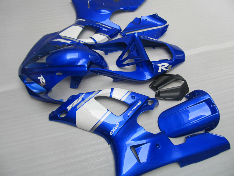 Aftermarket body parts fairing kit for Yamaha YZF R1 2000 2001 blue white fairings set YZFR1 00 01 OT34, Same as picture
Aftermarket body parts fairing kit for Yamaha YZF R1 2000 2001 blue white fairings set YZFR1 00 01 OT34, Same as picture