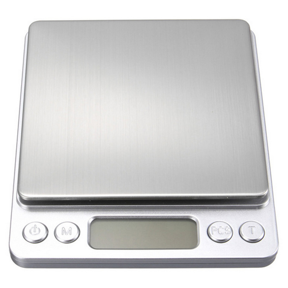 Portable Digital Kitchen Bench Household Scales Balance Weight Digital Jewelry Gold Electronic Pocket Weight + 2 Trays balance