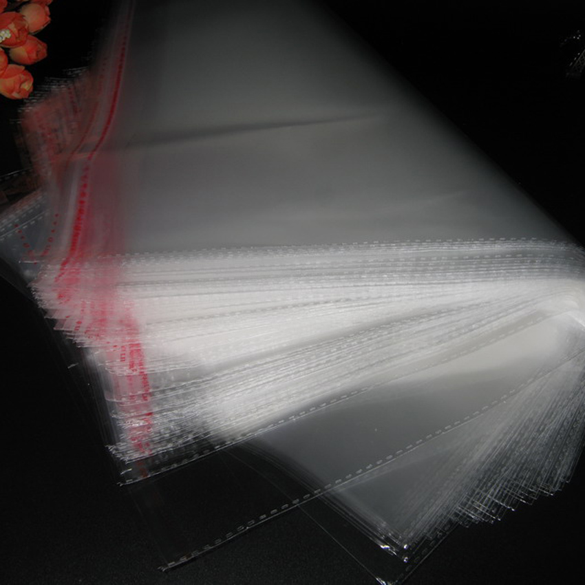 gift bags 200pcs clear resealable bopp poly cellophane bags 20x40cm transparent opp self adhesive plastic packaging cosmetic packing