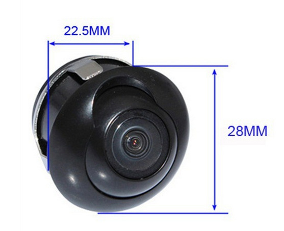 360 Degree Rotation Universal Reversing Car Front Rear SideView HD Camera Wide Angle 5m video Cable Waterproof Night Vision Camera