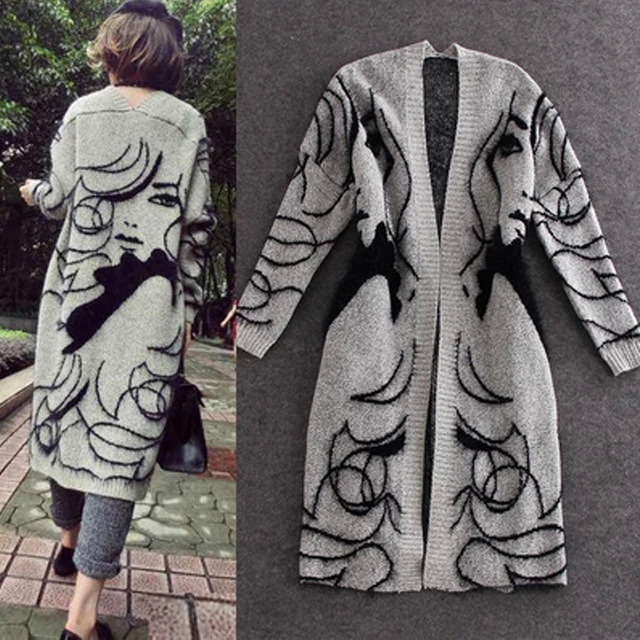 Women's Sweaters Autumn spring winter plus size clothing fashion all-match women long design sweater loose cape cardigan female thick, Grey
Women's Sweaters Autumn spring winter plus size clothing fashion all-match women long design sweater loose cape cardigan female thick, Grey