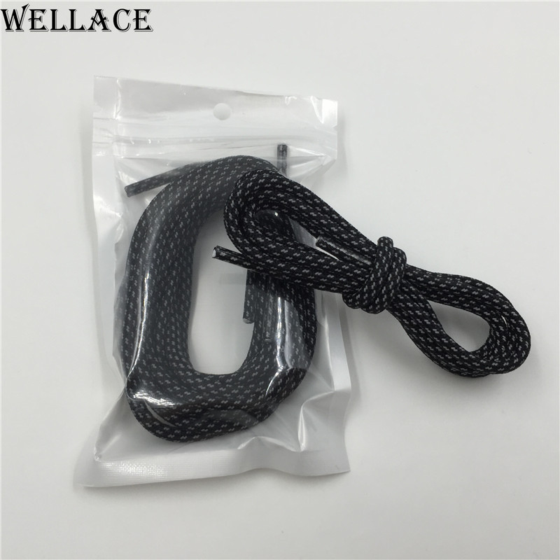 Weiou 3M reflective rope String thick colorful shoelaces round custom logo shoe laces for trainers shoes 120cm